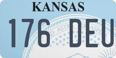 KS license plate 176DEU