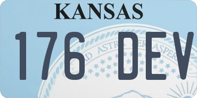 KS license plate 176DEV