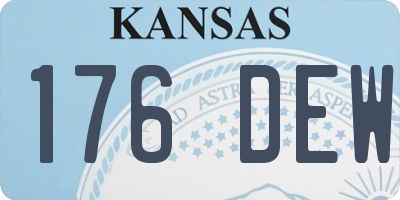 KS license plate 176DEW