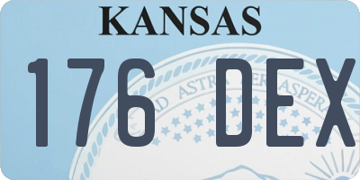 KS license plate 176DEX
