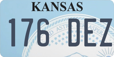 KS license plate 176DEZ
