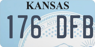 KS license plate 176DFB