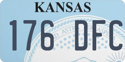 KS license plate 176DFC