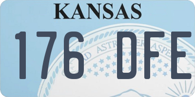 KS license plate 176DFE