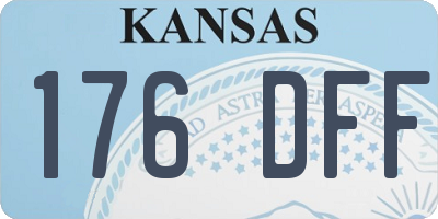 KS license plate 176DFF