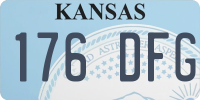 KS license plate 176DFG