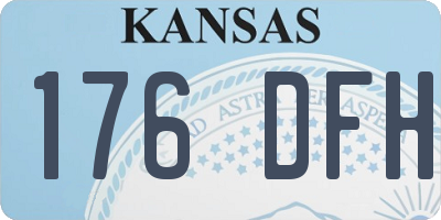 KS license plate 176DFH