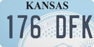KS license plate 176DFK