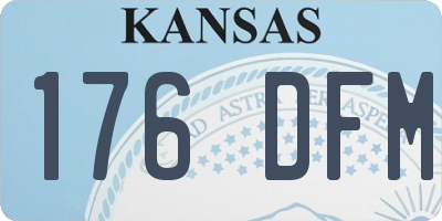 KS license plate 176DFM