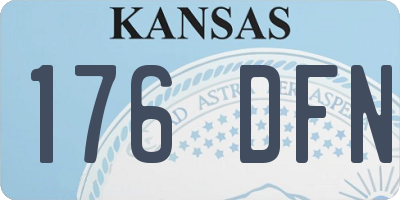 KS license plate 176DFN