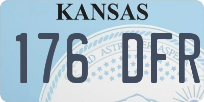 KS license plate 176DFR