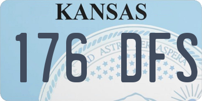 KS license plate 176DFS
