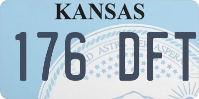 KS license plate 176DFT