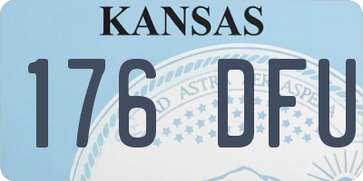 KS license plate 176DFU