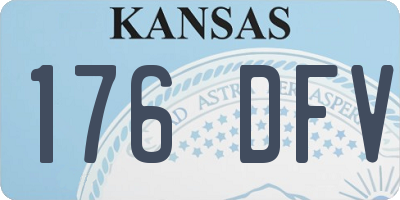 KS license plate 176DFV