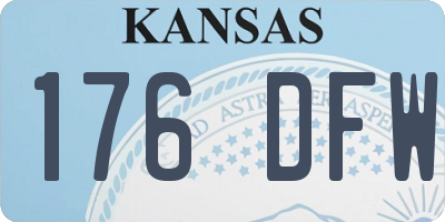 KS license plate 176DFW