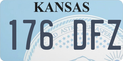 KS license plate 176DFZ