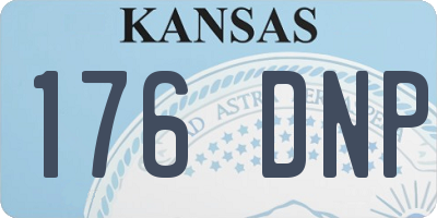 KS license plate 176DNP