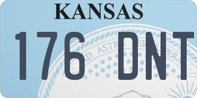 KS license plate 176DNT