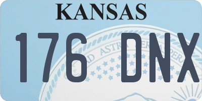 KS license plate 176DNX