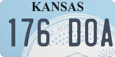 KS license plate 176DOA