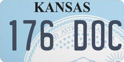 KS license plate 176DOC