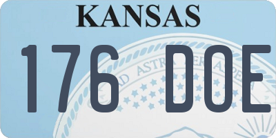 KS license plate 176DOE