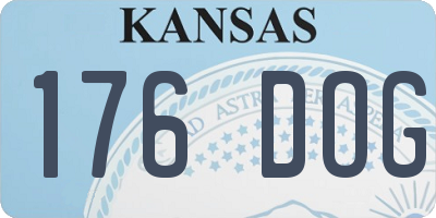 KS license plate 176DOG