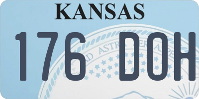 KS license plate 176DOH