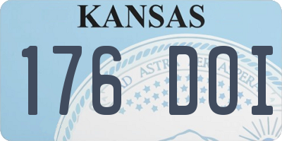 KS license plate 176DOI