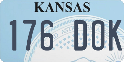 KS license plate 176DOK