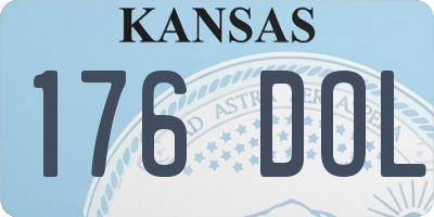KS license plate 176DOL