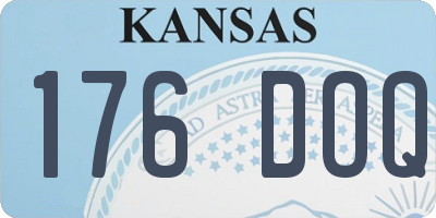 KS license plate 176DOQ