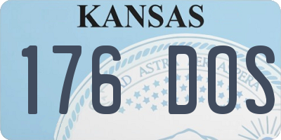 KS license plate 176DOS
