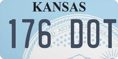 KS license plate 176DOT