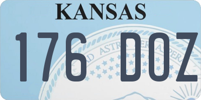 KS license plate 176DOZ