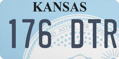 KS license plate 176DTR