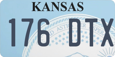 KS license plate 176DTX