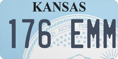 KS license plate 176EMM