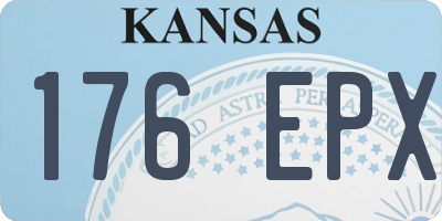 KS license plate 176EPX