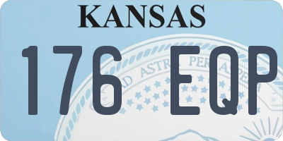 KS license plate 176EQP