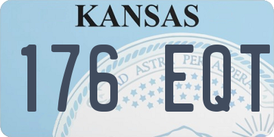 KS license plate 176EQT