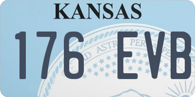 KS license plate 176EVB