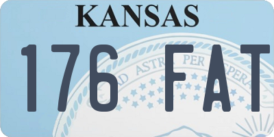 KS license plate 176FAT