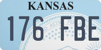 KS license plate 176FBE