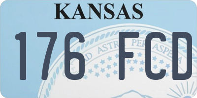 KS license plate 176FCD