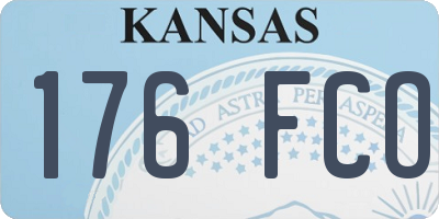 KS license plate 176FCO