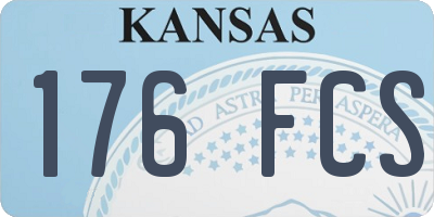 KS license plate 176FCS