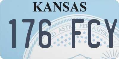 KS license plate 176FCY