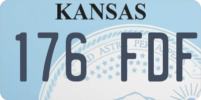 KS license plate 176FDF